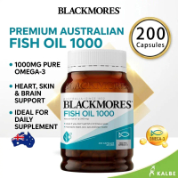 Blackmores Fish Oil 1000mg Original Flavor 200 Kapsul – Premium Omega-3 Supplement for Brain, Heart 