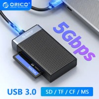 ORICO Multi Memory Card Reader Micro SD TF CF MS Lector Adapter USB A Type C 3.0 Microsd Stick Switch Dock for PC Camera 1TB 2TB