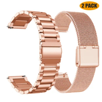 20mm Metal Watch Strap for Garmin Vivoactive 3 5 Forerunner 245 645 158 55 Smart Wristband Bracelet Venu SQ 2 Plus Watchbands