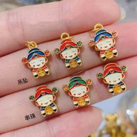 new arrival fine gold pendants 24k pure gold charms 999 real gold accessories