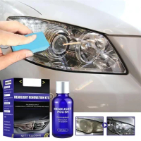 Car Headlight Restoration Polishing Kits Headlamp Scratch Remover Repair Fluid Cleaning Remove Oxidation Headlight Polish Liquid