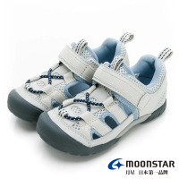 MOONSTAR 月星 中童鞋透氣運動護趾涼鞋(灰)