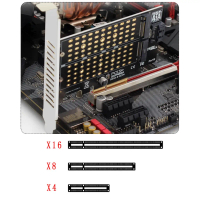 Kad Pengembangan M.2 NVMe SSD ke PCIE, Penyesuai Dwi Bay, Menyokong PCIEX4 X8 X16 m2 SSD, Serasi den