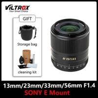 VILTROX 13mm 23mm 33mm 56mm F1.4 Lens APS-C AF Auto Focus Large Aperture Prime Lens For Sony E A7 A7RIII A7S A7MIV A6000 A6300