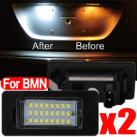 Car LED License Plate Lights 24LED for BMW E90 M3 E92 E70 E39 F30 E60 E61 E93 6000-6500K White 8-30V 2.4W Car Accessories