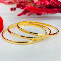 Gelang keroncong dewasa isi 3 pcs Hadiah Perhiasan  [Free cincin] Elegan Titanium Wanita