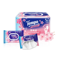 Tempo 濕式衛生紙家庭裝-櫻花香(35抽×3包/串)