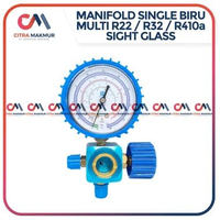 Manifold Single Multi R22 Sight Glass Alat Test Freon AC Kulkas Refrigrant R 32 410 R410a 22 R410 R3