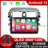Android 13 2Din Car Radio Navigation GPS Multimedia video Player For Toyota Corolla E140 E150 2006 2007 - 2013 2 din stereo DVD