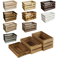 木箱子儲物箱定制復古實木收納箱裝飾大道具超市水果木框小木箱子