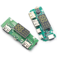 1PC LED Dual USB 5V 2.4A Micro/Type-C USB Mobile Power Bank 18650 Charging Module Lithium Battery Charger Board