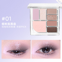 Judydoll Bảng Phấn Mắt Bảy Màu Màu Cam Vui Nhộn Phấn Má Hồng Xám Phấn Mắt Màu Đất