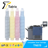 Tatrix TN619 TN-619 TN619BK Premium Compatible Laser Color Toner Cartridge for Konica Minolta Bizhub C1060 C1070 Printer