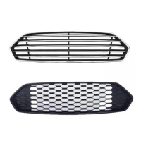 Car Top Grill for Ford Escort 2015-2018 modified Electroplate Stoving varnish Front bumper net Radiator Grille Car Accessories