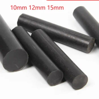 10mm 12mm 15mm Black PTFE rod graphite filling rod black PTFE black bar Graphite filled polytef rod Polytetrafluoroethylene rod