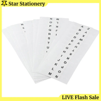 Star Stationery 8 helai A-Z Tab melekat Putih Abjad Tab indeks 208PCS Pelekat Sendiri Penanda halama