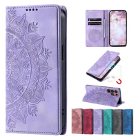 Strong Magnetic Wallet Case with Card Slot for S24 S23 S22 S21 S20 S10 S9 Stand Flip Leather Cover for S24 Ultra S23 Ultra S23FE