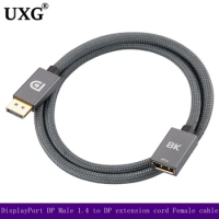 4K 144Hz 8K 60Hz Displayport extension cable DP 1.4 extension Displayport Male to female works with Displayport 1.4 port cable