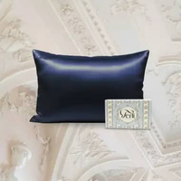 Sarung Bantal Cinta PREMIUM Satin Silk Bedsheet King Size Terlibeauty Midnight Blue