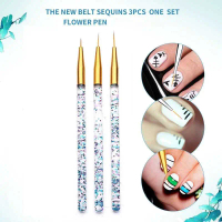 YURA Rosalind Brush Kutek Kuku Ultra thin Liner Nail Art 3 PCS - HD042