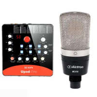 Alctron MC410 condenser microphone with iCON Upod pro sound card for professional recording