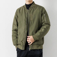 Men Quilted Jacket Winter Thick Quality Nylon Military Padded Jacket Men Army Green Warm Parkas Coat Male Bomber Flight Jacket