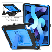 Shockproof Silicon+PC Case For Apple iPad 10.2 8th 9th 10.2 7th iPad Air 3 10.5 2019 For iPad Air4 Pro 11 Cover With Holder