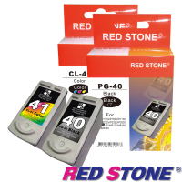 【RED STONE 紅石】CANON PG-40/CL-41環保墨水匣(1黑1彩)