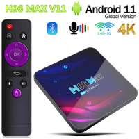 H96 Max V11 Android 11 TV Box RK3318 4K BT4.0 Smart TV Box 2.4G 5G Dual Wifi Android 11 Set Top Box 2G16G PK H96 mini
