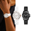 FOSSIL FB-01 率直穩重防水女錶 35mm 陶瓷錶帶