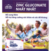 Viên bổ sung Kẽm - Zinc Gluconate Nhất Nhất (7,5mg) vien  kem