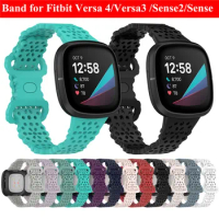 Lace Shape Soft Silicone Band for Fitbit Versa 4 versa3 sense2 sense smart watch Sport bracelet Waterproof Wrist Strap Fashion