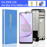 Original 6.51'' For VIVO Y11s LCD Display Touch Screen Digitizer Assembly Y11S V2028 LCD With Frame Replacement
