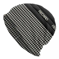 Recaro Seat Houndstooth Upholstery Knitted hat for men and women Recaro Gift Unisex winter warm brimless urinal hat