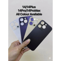 Applicable to (Big Hole) Black Glass Back Cover Battery Cover For Phone 14/14 Plus/14 Pro/14 Pro Max