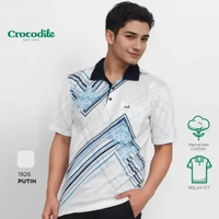 Crocodile DIAMOND 1926 | Kaos Kerah Pria Men Polo Original Relax fit | Katun Putih XL