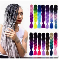 Rambut Extentions Anyaman 2 Warna | Rambut Kepang Sambung Mix Ombre