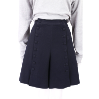 SEE BY CHLOE 黑夜藍排釦設計棉質寬口短褲