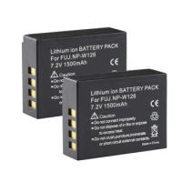 2 PACK NP-W126S Battery for Fujifilm X-E3 X-A3 X-A5 X-A7 X-A10 X100F 1500mAH