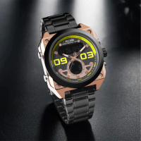 DISKON JAM TANGAN PRIA BELLEDA 9308 RANTAI ORI STAINLESS STEEL Anti Air