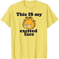 Sunday Supply Kaos Garfield This is My Excited Face Sarcastic Cartoon Cat T-Shirt Vintage 90s Retro 