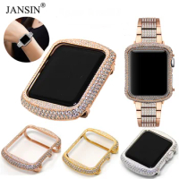Luxury Diamond Case For Apple Watch 41mm 45mm Crystal Watch Cover For iWatch Series 9 8 38mm 42mm 40mm 44mm Rhinestone Protector