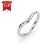 二手品 Tiffany&Co. 蒂芙尼 永恆9鑽弧形鉑金戒指
