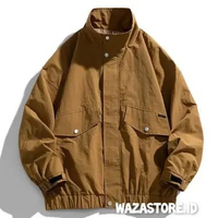 MND Jaket Pria Dewasa | Jaket Vintage Korean Retro Taslan Jaket Varsity Jacket Polyester Garmostyle 