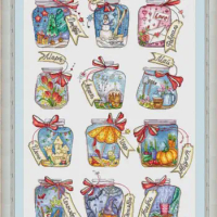 MM Mouse avatar Counted Cross Stitch Kit Cross stitch RS cotton with cross stitch December bottles