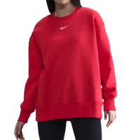 【NIKE 耐吉】PHNX FLC OS Long CRE 女款 紅色 運動 休閒 圓領 超寬鬆 長袖 FZ4271-657