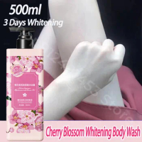 Sakura Lasting Fragrance Whitening Body Wash Shower Gel for Dark Skin Care Exfoliating Deep Clean Dirt Oil Control Moisturizing