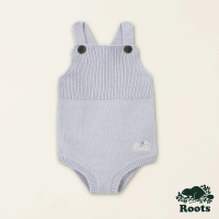 【Roots】Roots嬰兒-喚起自然之心系列 電繡LOGO有機棉針織連身褲(霧藍紫)