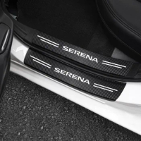 Carbon Fiber Car Trunk Bumper Protective Sticker Anti Scratch Waterproof Car Stickers Interior For Nissan Serena Car Accessories