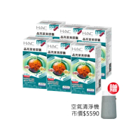 【永信HAC】晶亮葉黃膠囊6瓶組(共720粒 / 玻尿酸鈉 /液態膠囊 / 中信兄弟周思齊代言 / 最後一齊)